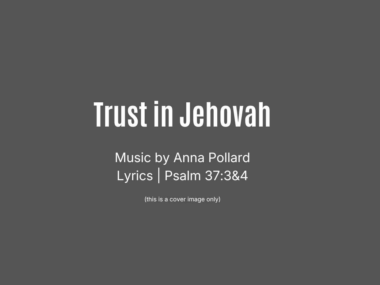 Trust in Jehovah